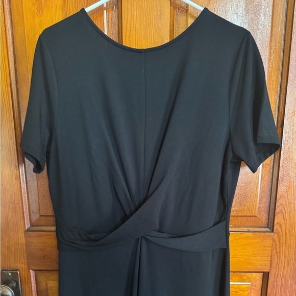Garnet Hill Twist Front Jumpsuit Size Large Black Like New - Picture 3 of 10